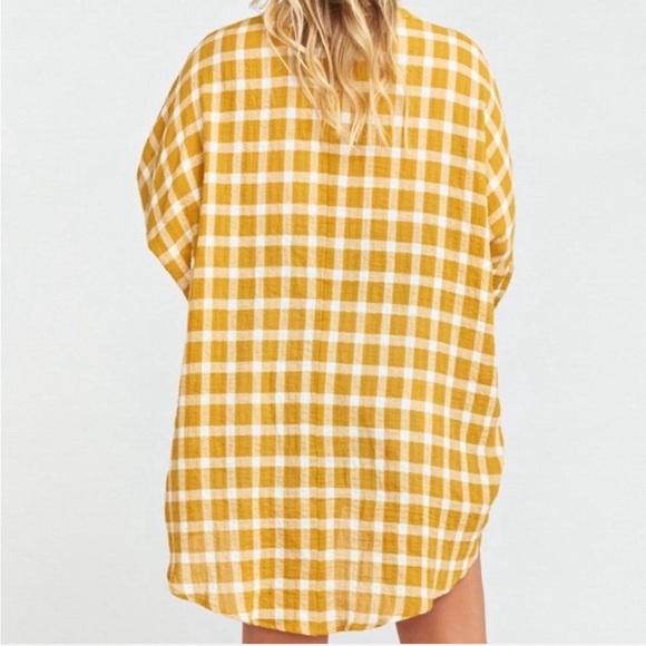 Show Me Your Mumu Lorolie Yellow Plaid Women's Tunic | Size M - Picture 2 of 6